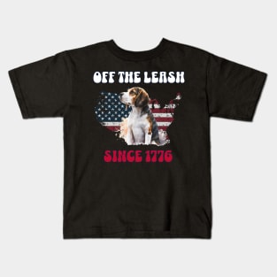 4th of July Independence Day Funny Design for Dog Lovers Kids T-Shirt